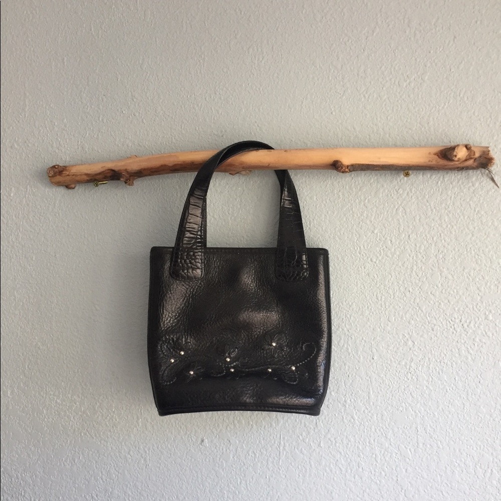 Brighton Small Black Leather Tote